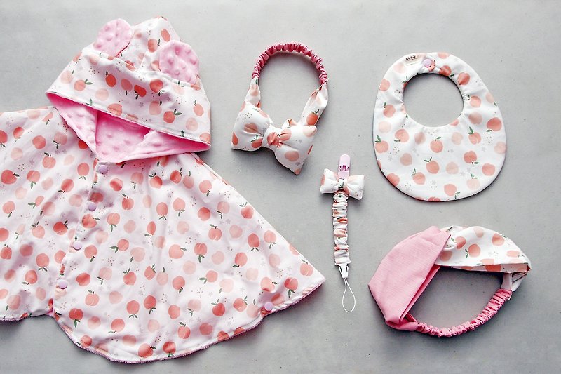 Peach Blossom Pocket, Round Pocket, Soothing Napkin, Pacifier, Peaceful Blessing Bag, Pacifier, Dust Cover, Moon Gift Box - ของขวัญวันครบรอบ - ผ้าฝ้าย/ผ้าลินิน 