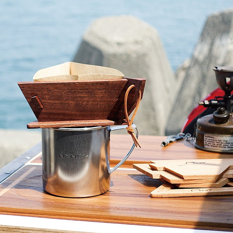 【Mymiya】架沖 原木咖啡濾架 / 黑胡桃木 | 手工製品 - 咖啡壺/咖啡周邊 - 木頭 咖啡色