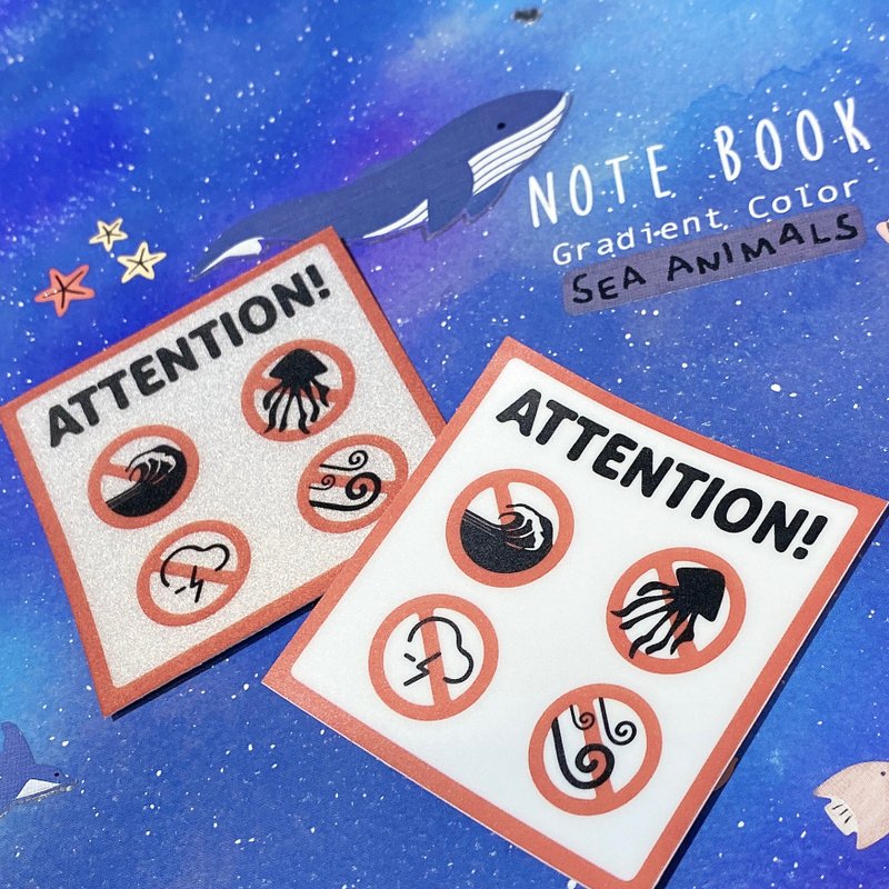 No wind, no waves, no thunder, no jellyfish waterproof and sunscreen stickers - Stickers - Waterproof Material 