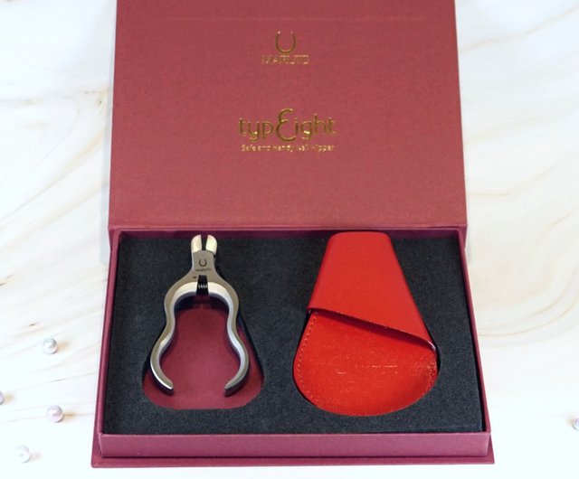 燕三条工芸100年】持ち運べる丸頭安全爪切り（革ケース付き