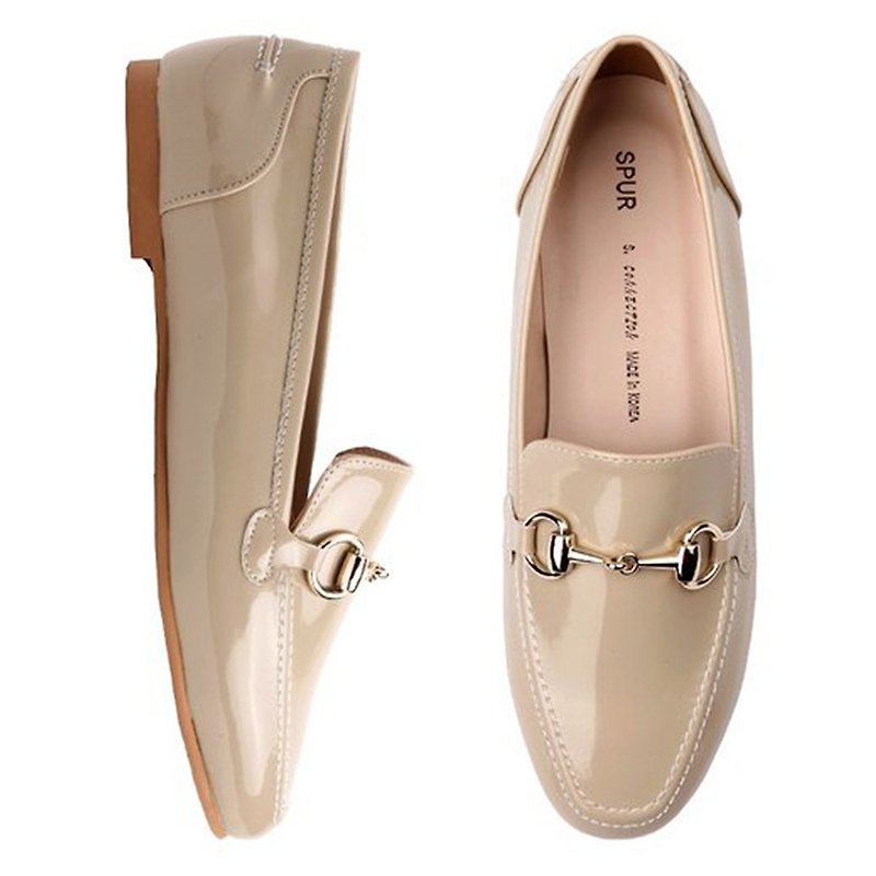 SPUR Ring chain Loafer JS9078 BEIGE - Women's Oxford Shoes - Faux Leather 