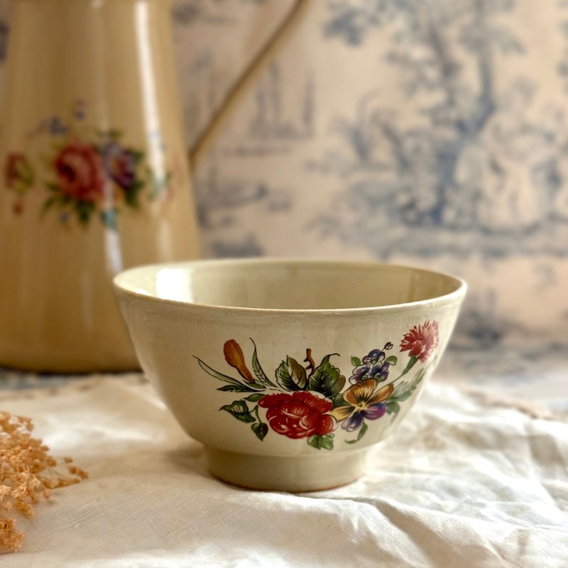 Charming French Antique Bowl - ถ้วยชาม - เครื่องลายคราม 