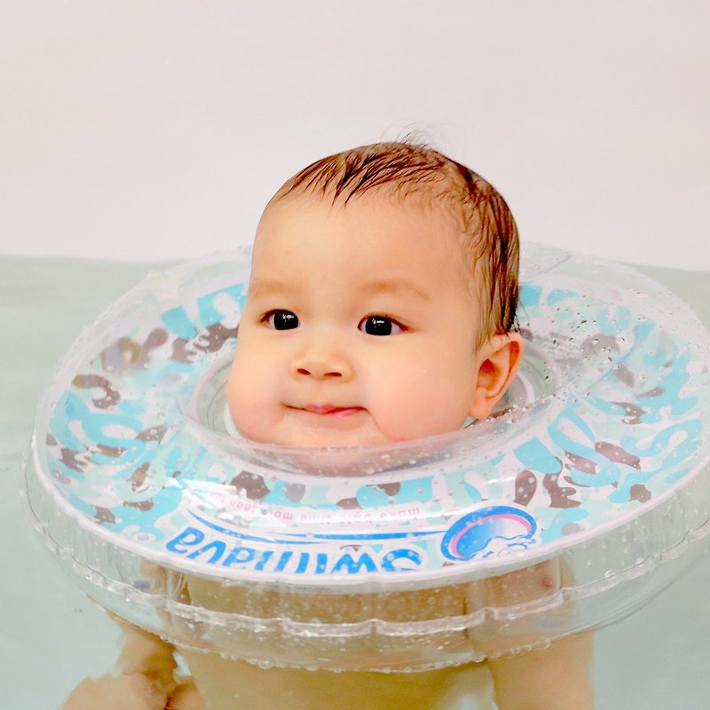 Swimava ─G1 淺藍迷彩嬰兒游泳脖圈 - 嬰兒/兒童泳衣 - 塑膠 