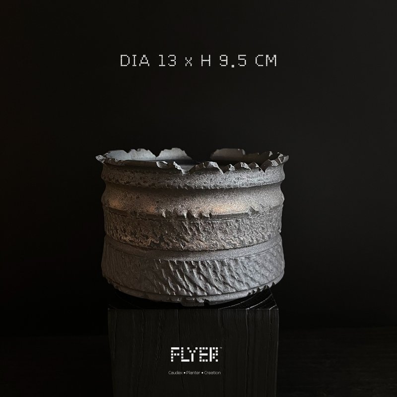 FLYER黑泥系列 塊根多肉植物陶盆器 龍舌蘭象牙宮盆器 - 花瓶/花器 - 陶 