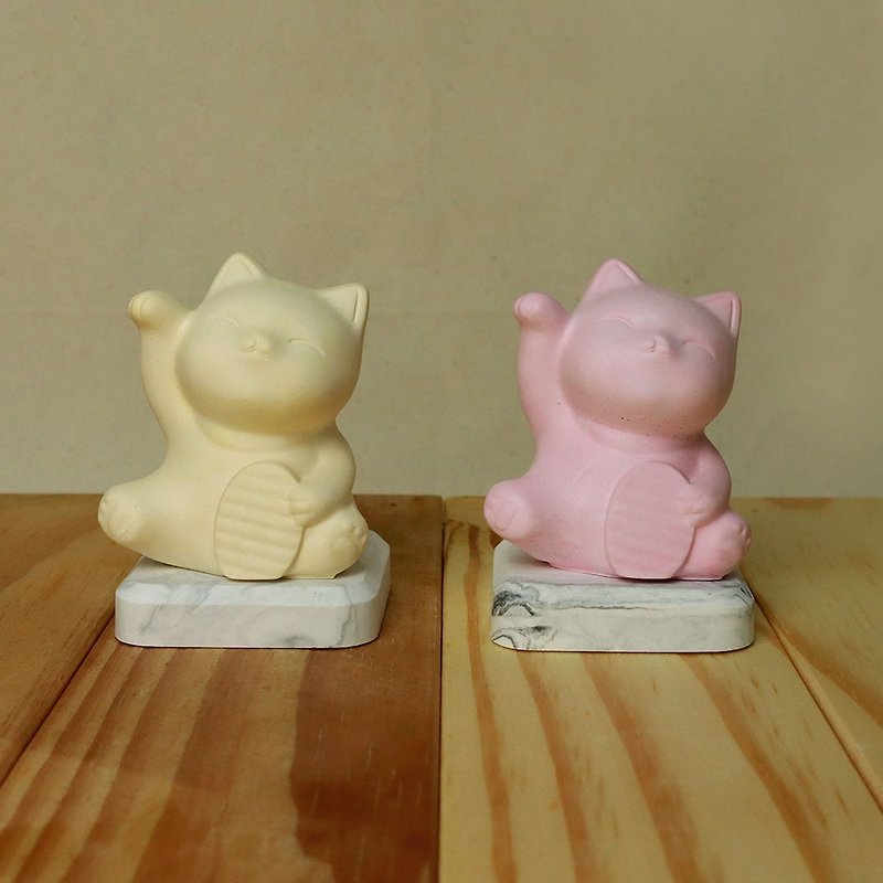 MIHER Lucky Lucky Cat Diffusing Stone Handcrafted Gifts are the first choice - น้ำหอม - วัสดุอื่นๆ 