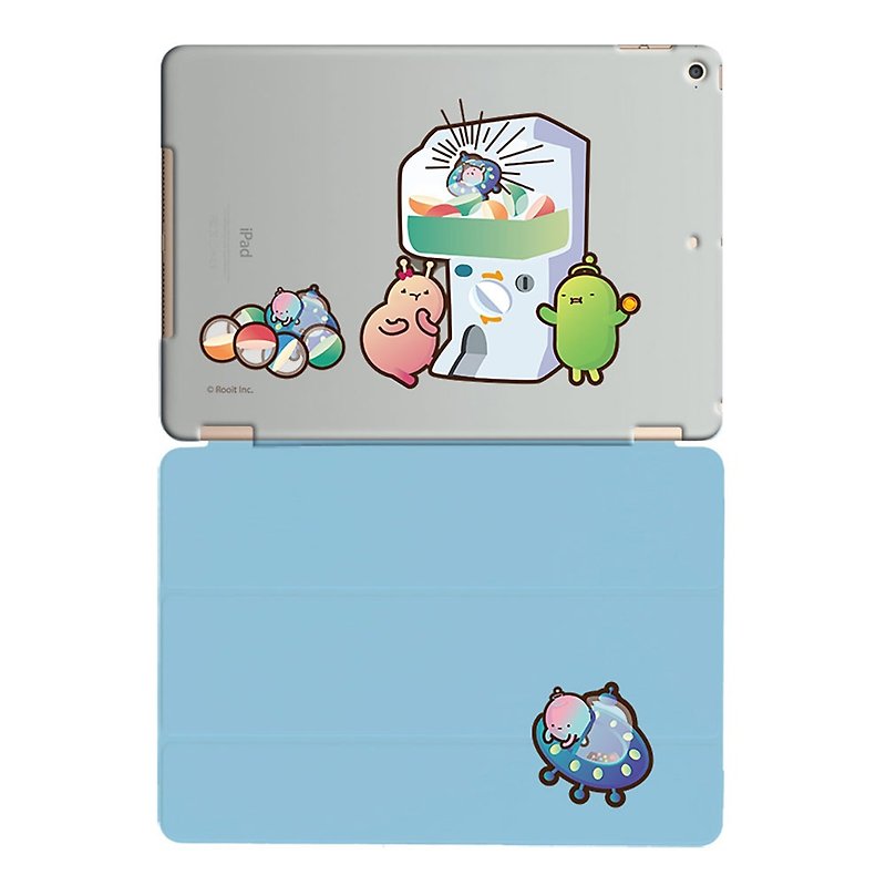 New Series - No Personality Star Roo-iPad Crystal Case: 【Twist Machine】 "iPad Mini" Crystal Case (Blue) + Smart Cover Magnetic Pole (Blue), AB0BB02 - Tablet & Laptop Cases - Plastic Multicolor