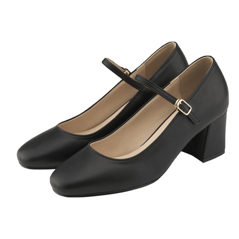 PRE-ORDER SPUR Modern Basic Mary Jane_QA8008 (Black) - รองเท้าหนังผู้หญิง - วัสดุอื่นๆ 