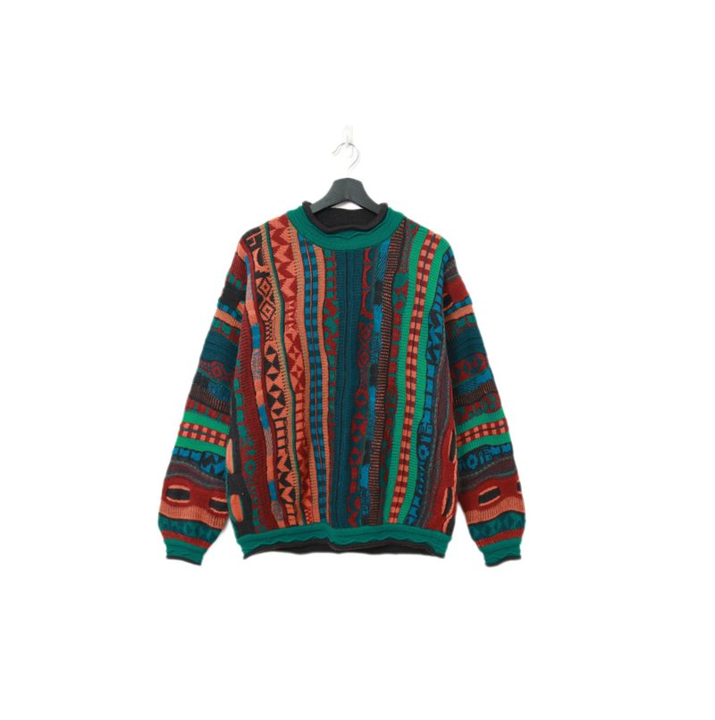Back to Green-復古毛衣 半立體 微高領 ws-04 vintage sweater - 女毛衣/針織衫 - 羊毛 