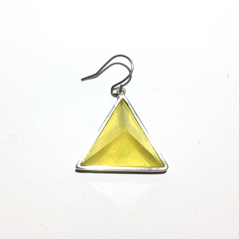 PRISM earrings ear silver ear yellow - Earrings & Clip-ons - Other Metals Yellow