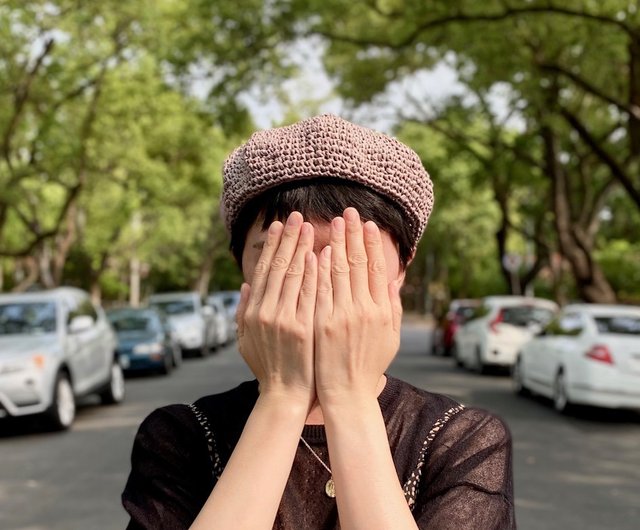 raffia beret