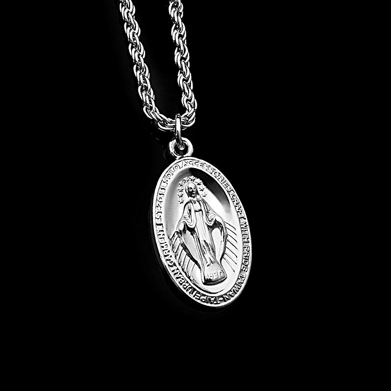 Catholic Virgin necklace - สร้อยคอ - โลหะ สีเงิน