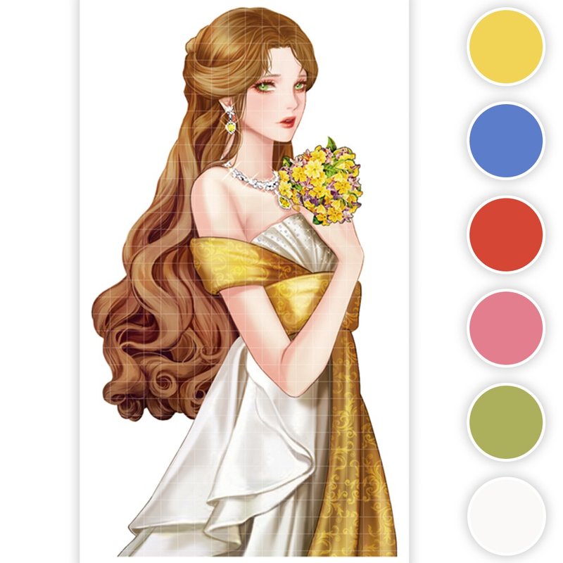 Jesse (6colors) 39 (honne market) person sticker girl sticker blackraccoon - 貼紙 - 紙 