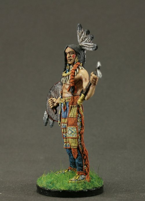 figure Indian with tamagavk 54 mm Tin soldier 