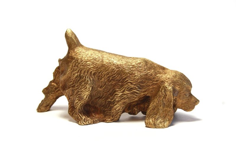 American Cocker Spaniel Dog - realistic bronze statuette - 擺飾/家飾品 - 銅/黃銅 