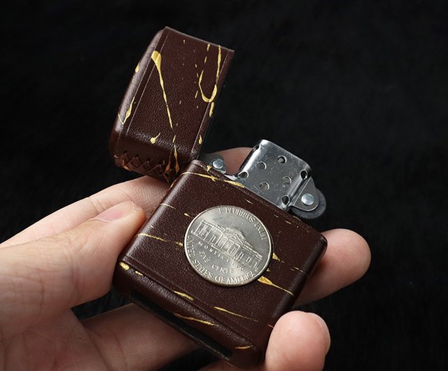 Zippo 保護ケース、ライターシェル、レザーケース、手作り、複数の