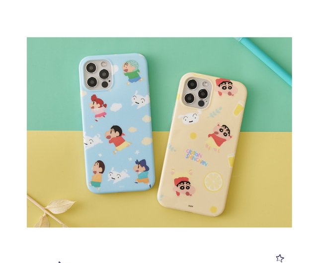 クレヨンしんちゃん カラフル花柄シリーズ 耐衝撃iPhoneケース