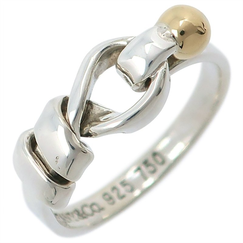 【日本直送】ティファニー TIFFANY&Co. ラブノット 9号 リング・指輪 シルバー925×K18YG 約2.5g レディース【中古】 - 戒指 - 銀 銀色