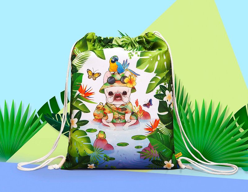 Jungle explorer bundle mouth backpack - Drawstring Bags - Polyester Multicolor