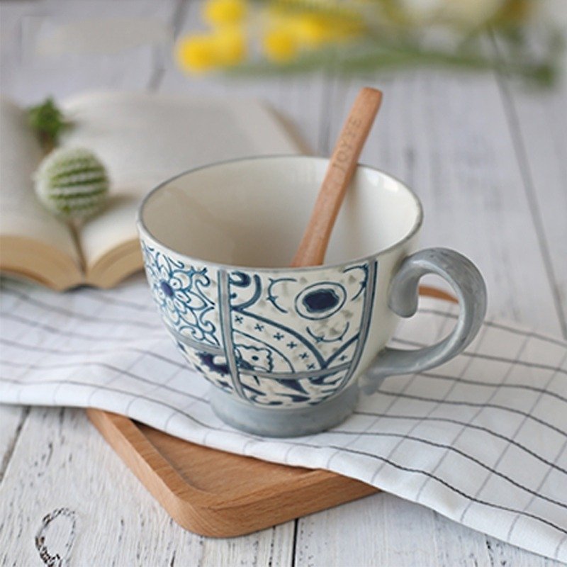 【JOYYE陶瓷餐具】花如玉手繪C把杯-H - 咖啡杯 - 瓷 