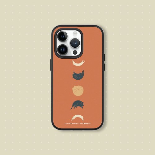犀牛盾RHINOSHIELD SolidSuit經典背蓋手機殼∣ilovedoodle/貓咪月象-橘 for iPhone