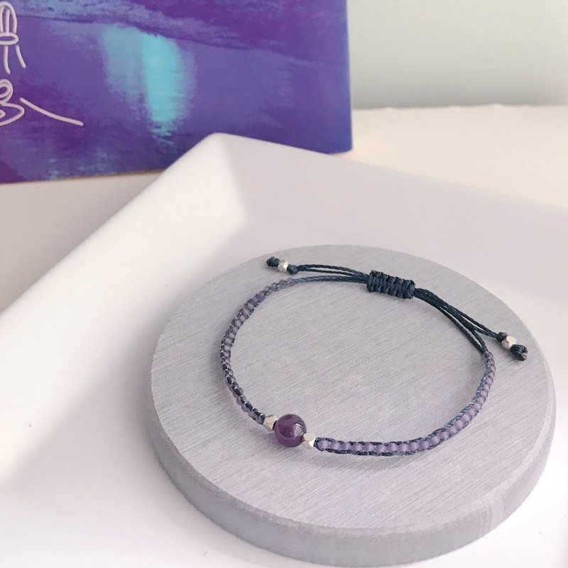 [Crystal Bracelet] Nocturne et Amethyst - สร้อยข้อมือ - คริสตัล สีม่วง