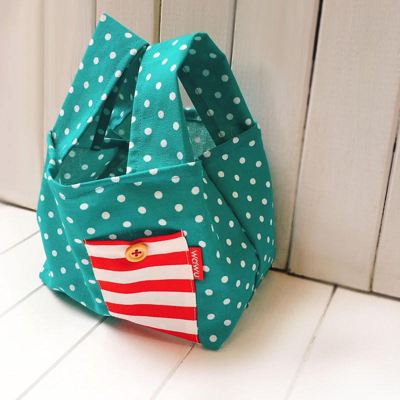 Half Catty Shopping Bag - Handbags & Totes - Cotton & Hemp Green