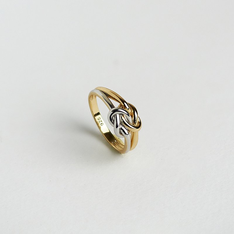 [Couple Ring] Complete me Complete • Sterling silver ring thickly plated with 18K gold - แหวนทั่วไป - เงินแท้ สีเงิน