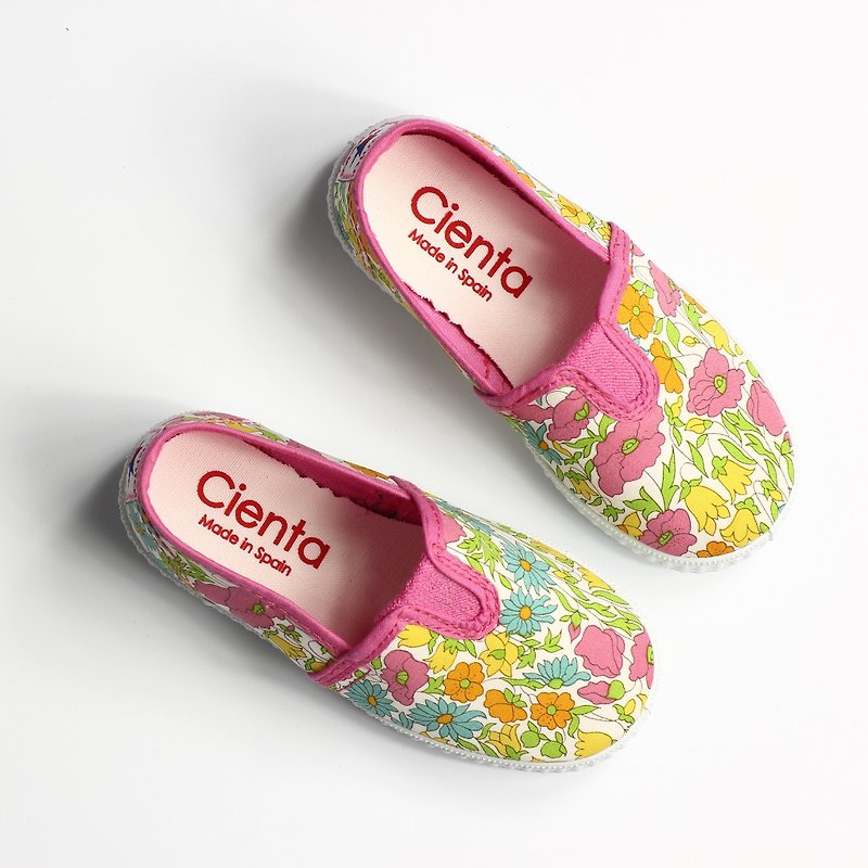 Spanish nationals canvas shoes CIENTA 54076 12 pink children, child size - Kids' Shoes - Cotton & Hemp Pink
