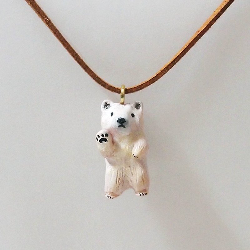 Polar bear handmade necklace