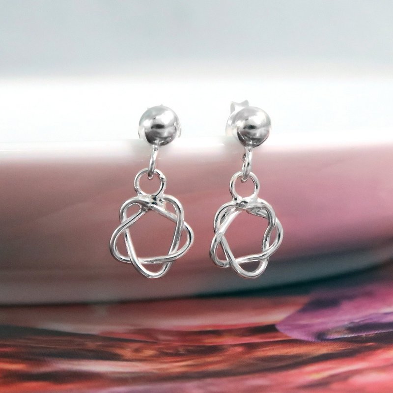 Earrings Star Dangle Silver Earrings - 64DESIGN - Earrings & Clip-ons - Sterling Silver Silver