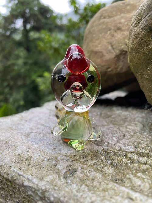 Central Glass 水晶玻璃 Q版生肖 雞