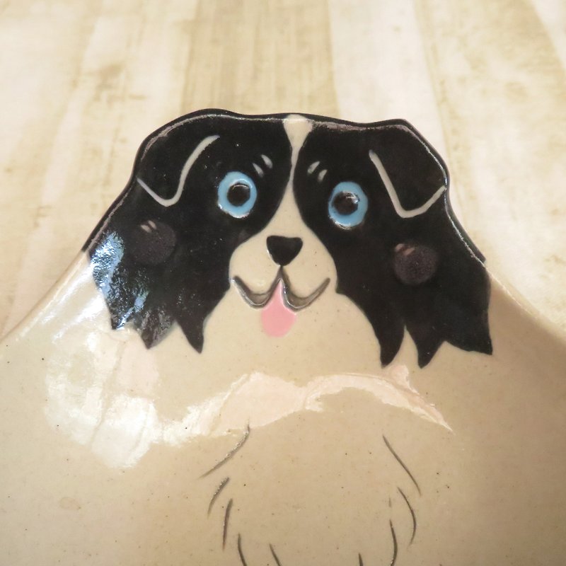 DoDo Hand-made Animal Shaped Bowl-Border Dog Shallow Bowl