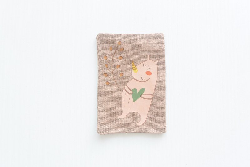 Pure feeling, rhino bookmark - Bookmarks - Cotton & Hemp Brown