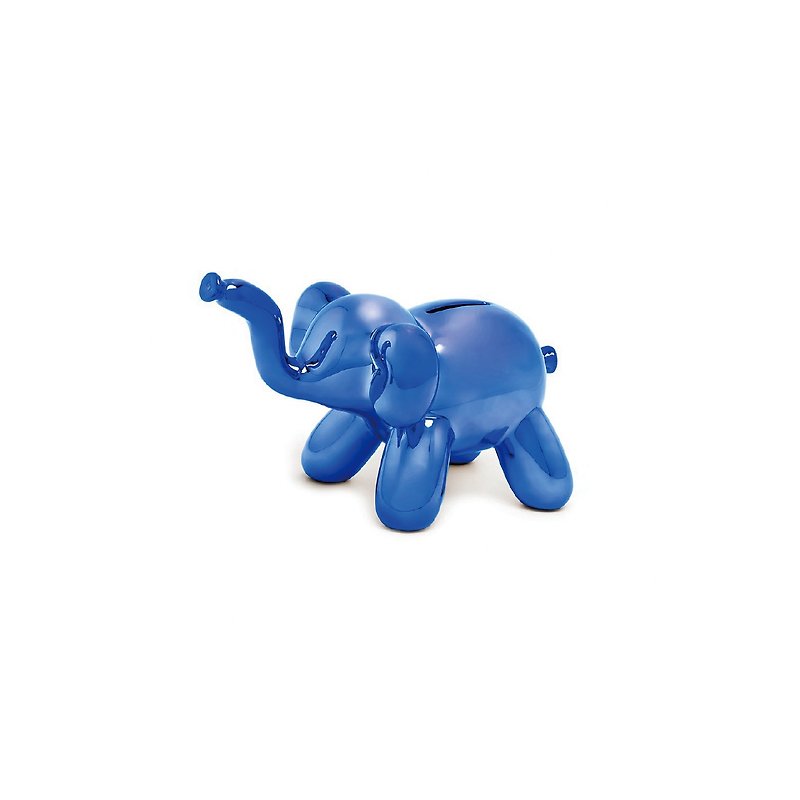 人間が作ったカナダ動物の形をしたお金のトレイ-象の赤ちゃん（ブルー）-小さい - 人形・フィギュア - 陶器 ブルー