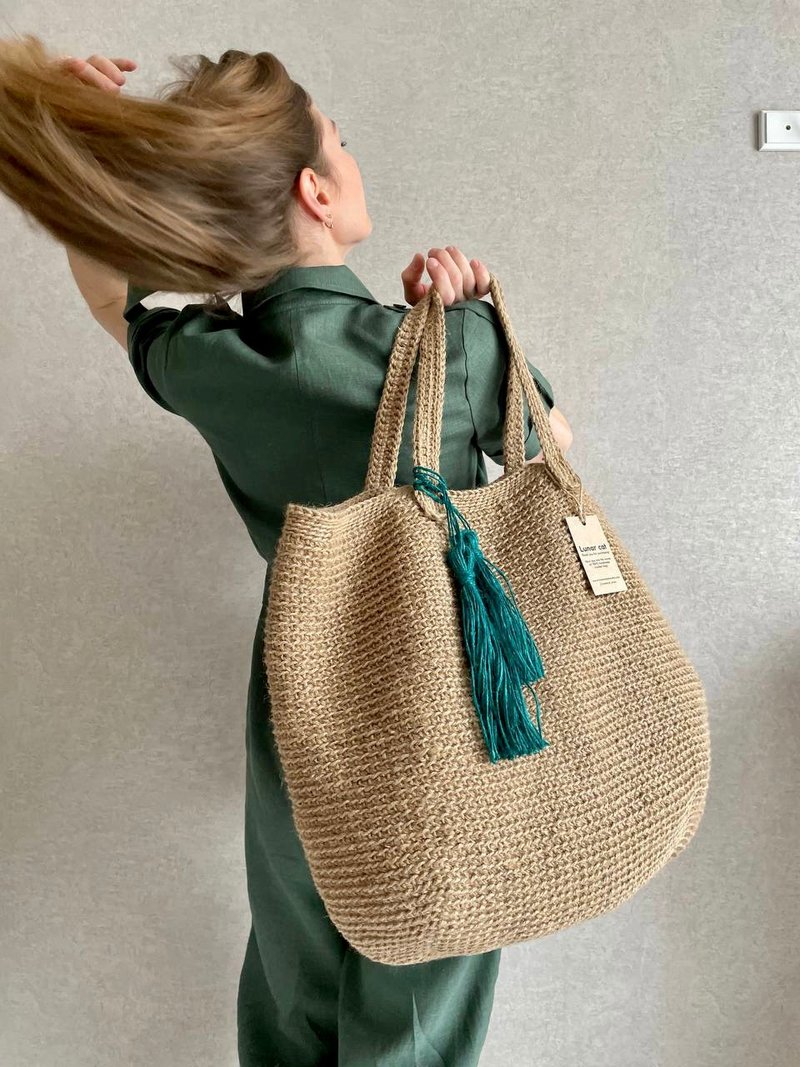 PDF PATTERN Crochet Jute MEGABAG, Megabag Jute Bag Pattern - 手工藝教學/工具書 - 其他材質 