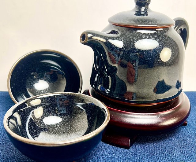 油滴天目油壺 油滴天目 文化遺産オンライン