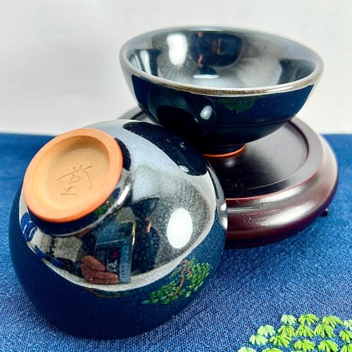 油滴天目  壺 Amazon | 抹茶茶碗 油滴天目抹茶碗 美濃焼 22d43121-109