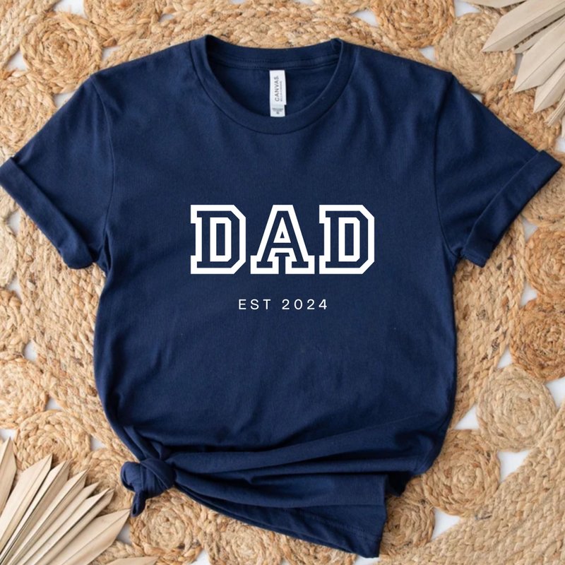 DAD father's vintage Father's Day gift customized vintage unisex short-sleeved top - เสื้อยืดผู้ชาย - ผ้าฝ้าย/ผ้าลินิน ขาว