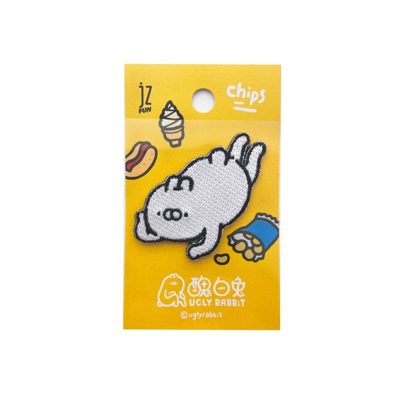 JzFun / 醜白兔 刺繡裝飾貼 (宅宅醜白兔) - 其他 - 繡線 多色