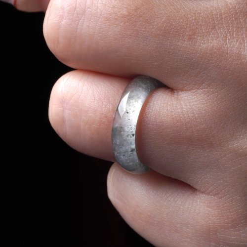 瓔珞珠寶盒 E.L.Jewelry Box 玻璃種飄花翡翠戒指戒圈 | 國際12圍 | 天然緬甸玉翡翠A貨 | 送