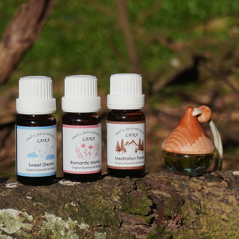 4 Types of Relaxing and Stress Relief Essential Oils - Sweet Dreamland Romantic Time Meditation Forest (Gift Diffuser Charm) - Fragrances - Essential Oils Brown