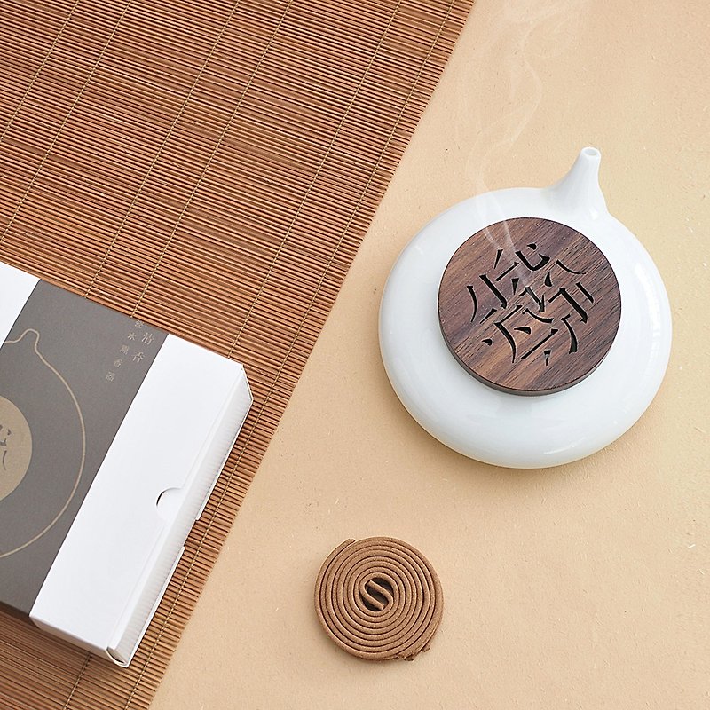 [A pot of fragrance] ceramic incense burner home decoration sandalwood incense burner tea ceremony gift cultural and creative gifts - Fragrances - Other Materials 