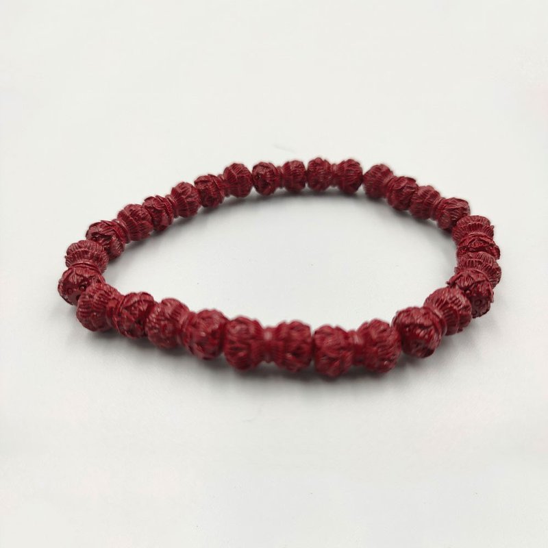 硃砂手環 手鍊 首飾 飾品 開運 - 手鍊/手環 - 其他材質 紅色
