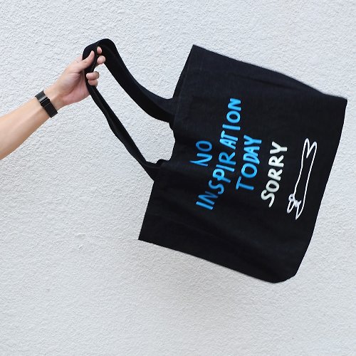 ABEARABLE NOT TODAY SORRY, Glow in the dark tote bag