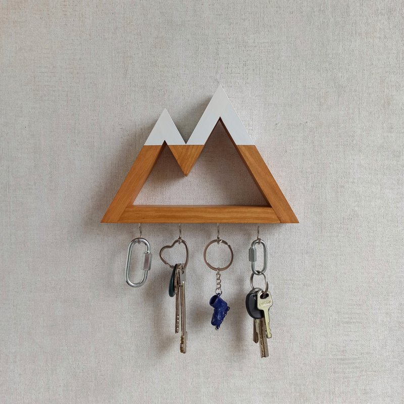 Wall key holder mountains, wooden key rack, key hooks for wall - 其他家具 - 木頭 