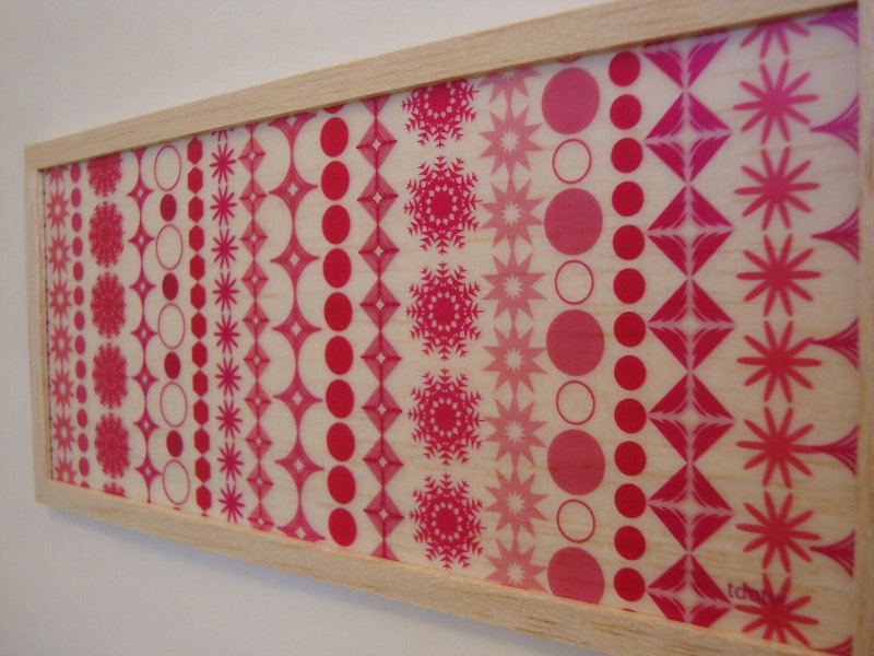 Red graphic - ウォールデコ・壁紙 - 木製 レッド