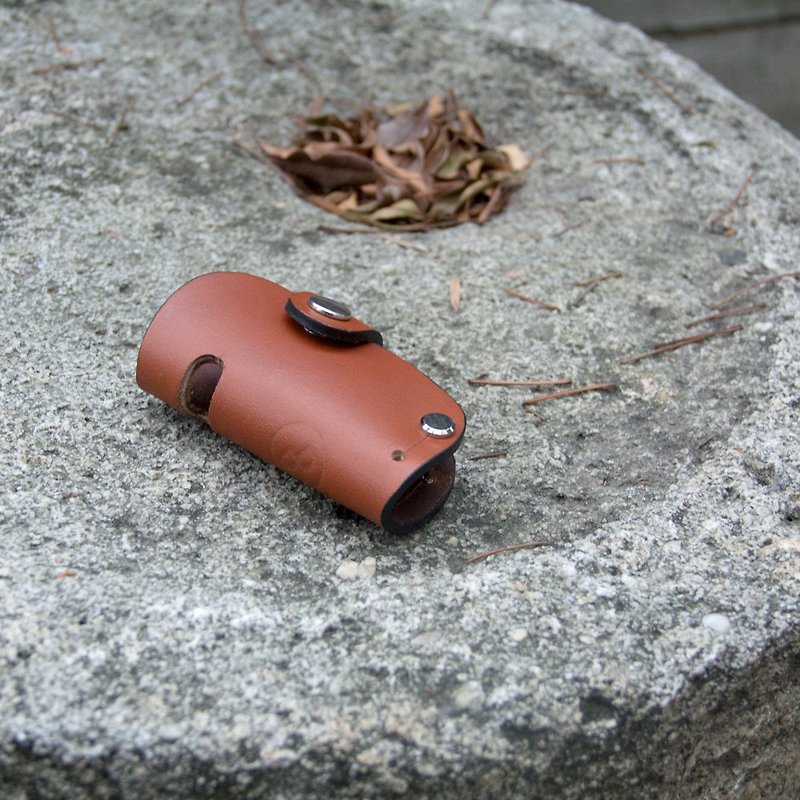 DUAL Leather smart key bag for car - Keychains - Genuine Leather Khaki