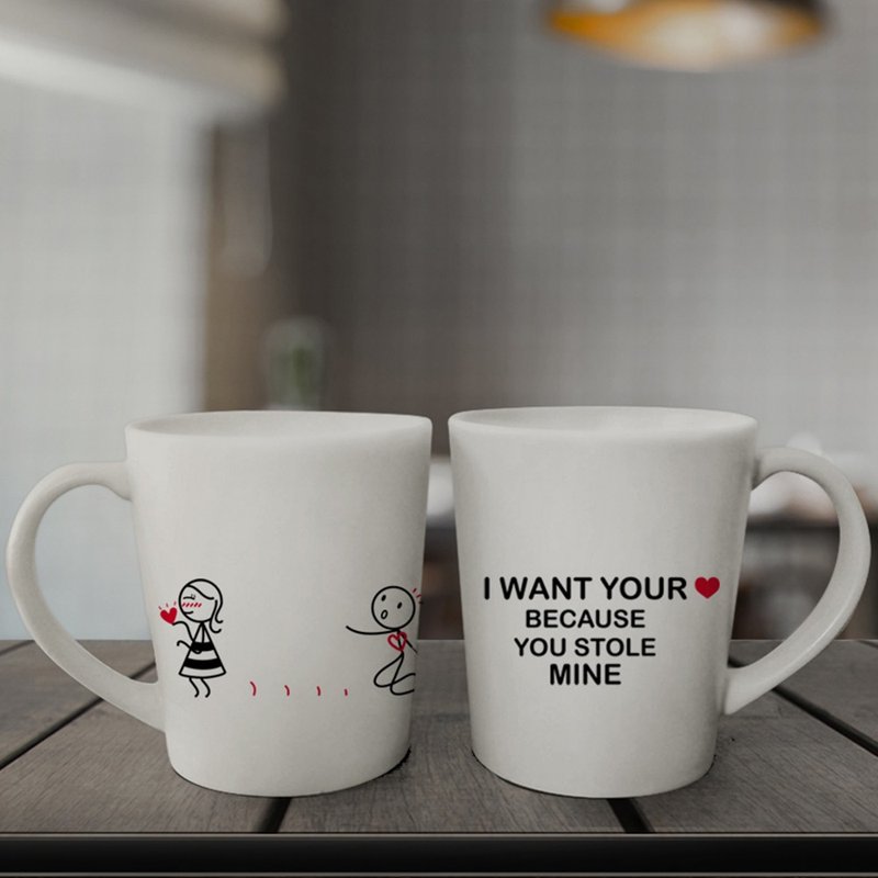 STEAL MY HEART Couple Coffee Mugs - Mugs - Other Materials 