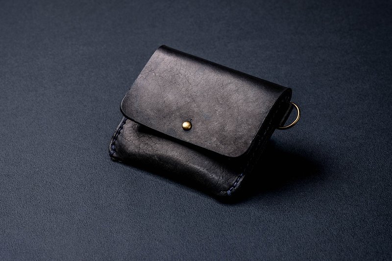 Portable key coin purse __ black - กระเป๋าสตางค์ - หนังแท้ 