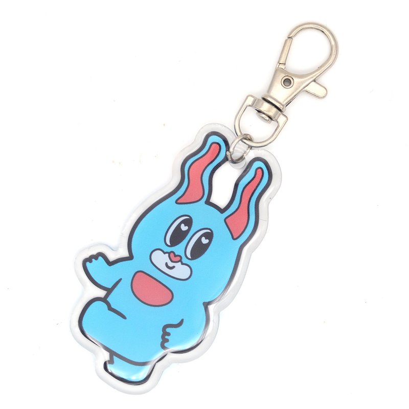 Power Bunny (Paul) 鑰匙圈 - 鑰匙圈/鑰匙包 - 塑膠 藍色